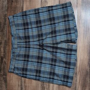 Patagonia Seersucker Blue Plaid Thrift Shorts Size 38 x 10"